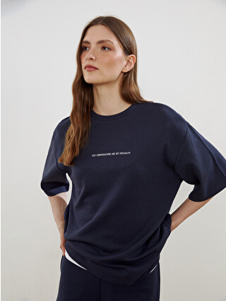LCW Vision Crew Neck Printed Oversize Women's T-shirt - S5GK14Z8