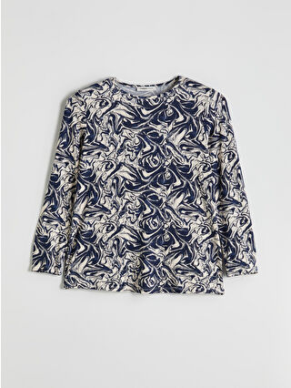 Bright Navy Printed