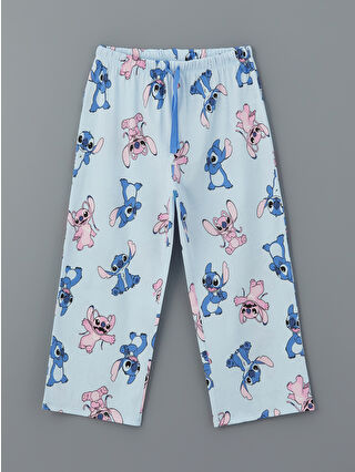 Açık Mavi Baskılı