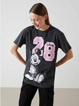 XSIDE Mickey Mouse Baskılı %100 Pamuklu Kadın Tişört - S5GV63Z8