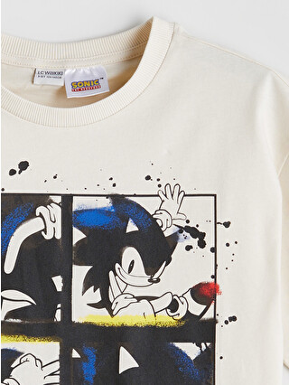 LCW Kids Bisiklet Yaka Sonic Baskılı Erkek Çocuk Tişört - S5H140Z4