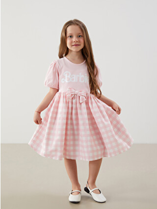 LCW Kids Barbie Printed Girls' Jersey Dress - S5HA56Z1-G0G | LC