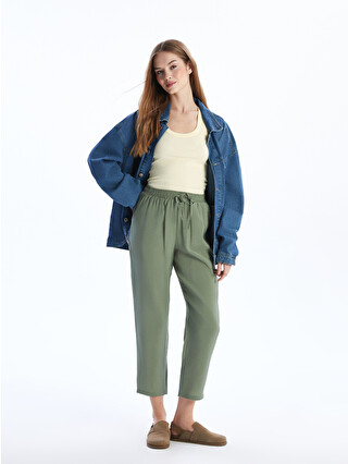 XSIDE Elastic Waist Women's Trousers - S5HD34Z8-DAM | LC Waikiki