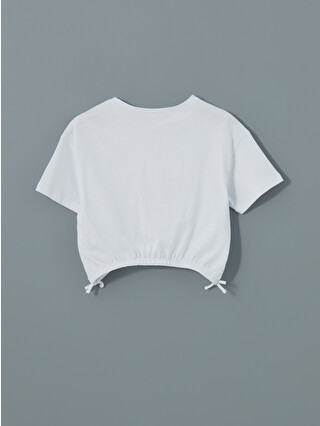LCW ECO Crew Neck Girls' Crop T-shirt - S5JD04Z4-J5E | LC Waikiki