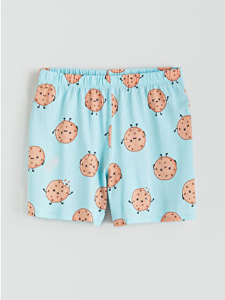 Açık Mavi Baskılı