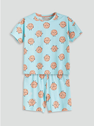 Light Blue Printed