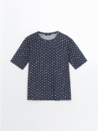 Dark Navy Printed