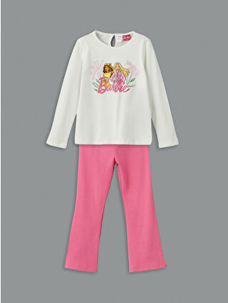 LCW Kids Barbie Printed Girls' T-Shirt and Leggings 2 Pack