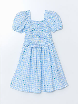 Açık Mavi Baskılı