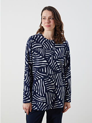 Navy Printed
