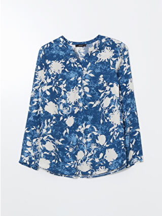 لون أزرق باهت مطبوع