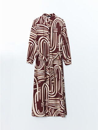 لون بوردو خفيف مطبوع