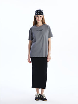 XSIDE Crew Neck Nostalgic Monkey Printed Short Sleeve Women's T