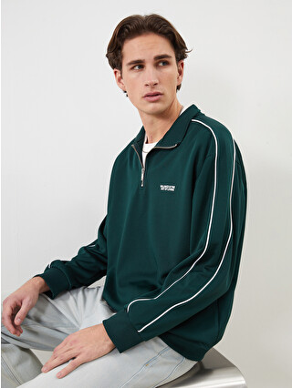 XSIDE Dik Yaka Uzun Kollu Baskılı Erkek Sweatshirt - S5MC84Z8-HHQ
