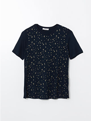 Navy Printed