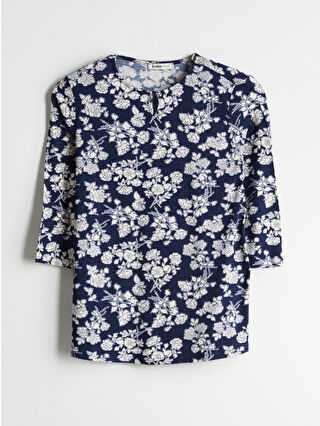 لون كحلي ساطع مطبوع