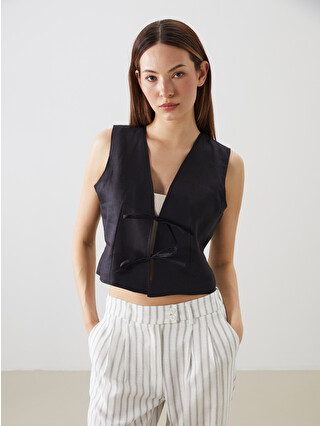 Inserch Classic Linen Vest V66010 Black main image 1
