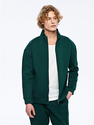 XSIDE Dik Yaka Uzun Kollu Erkek Fermuarlı Sweatshirt - S5NB43Z8