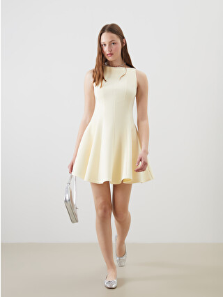 XSIDE Slash Neck Mini Dress - S5NH23Z8-CRK | LC Waikiki