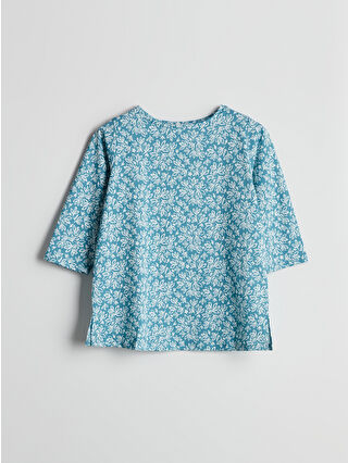 لون أزرق مطبوع