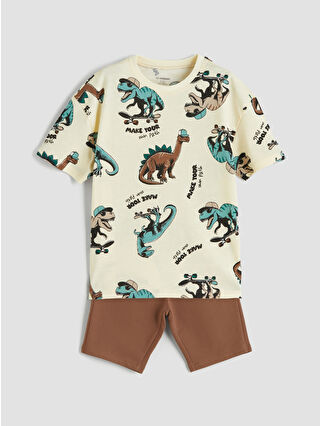 Açık Bej Baskılı