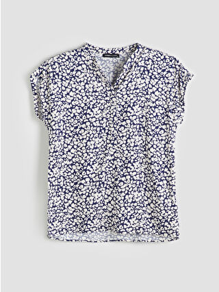 Navy Printed
