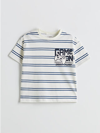 Koyu İndigo Baskılı