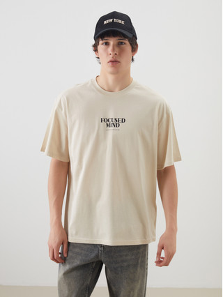 XSIDE Crew Neck Printed Jersey Men's T-shirt - S5OM26Z8-GHQ | LC