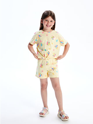 Açık Sarı Baskılı