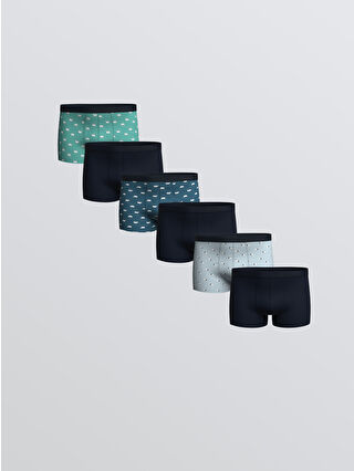 لون أزرق باهت مطبوع