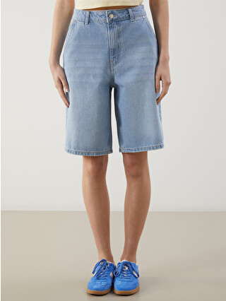 XSIDE Bermuda Fit Kadın Jean Şortolon - S5PJ47Z8-S1D | LC Waikiki