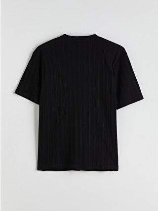LCW Vision Crew Neck Men's Textured T-Shirt - S5QF95Z8-CVL - LC