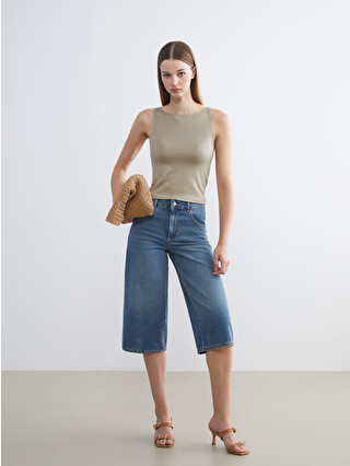 LCW Jeans Standart Fit Kadın Jean Kapri - S5RJ61Z8-507 | LC Waikiki