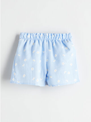 Açık Mavi Baskılı