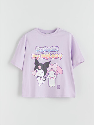LCW Kids Crew Neck Kuromi and My Melody Printed Girls' T-Shirt