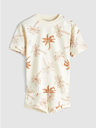 Açık Bej Baskılı