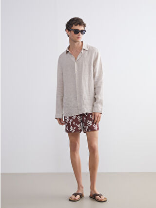 Koyu Kırmızı Baskılı