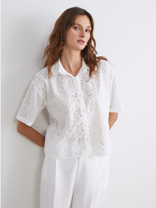 LCW Vision Embroidered Women's Shirt - S5SA14Z8-R9J | LC Waikiki