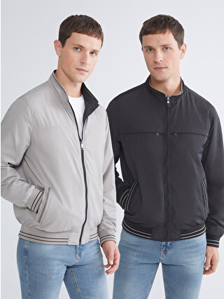 LCWAIKIKI Classic Plus Size Reversible Mock Neck Men's Jacket