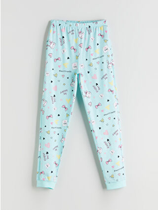 Açık Turkuaz Baskılı