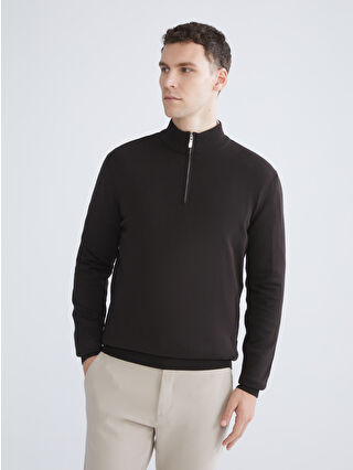 SOUTHBLUE Kahverengi Dik Yaka Erkek Triko Kazak - W53049Z8-EPW | LCW