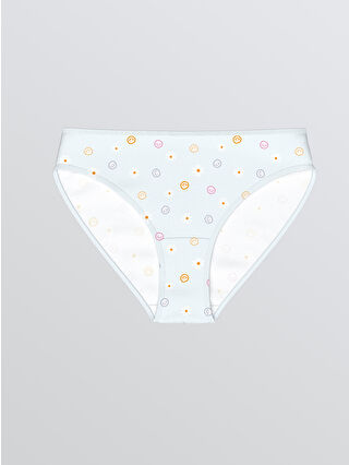 Açık Mavi Baskılı