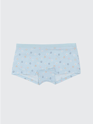 Açık Mavi Baskılı