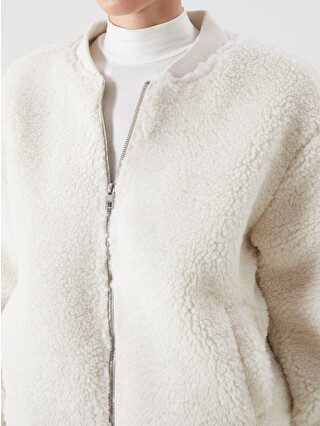 LCWAIKIKI Classic College Collar Women's Plush Coat - W54198Z8-R9J