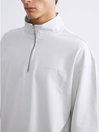 XSIDE Свитшот с воротником-трубой и принтом для мужчин -W54269Z8