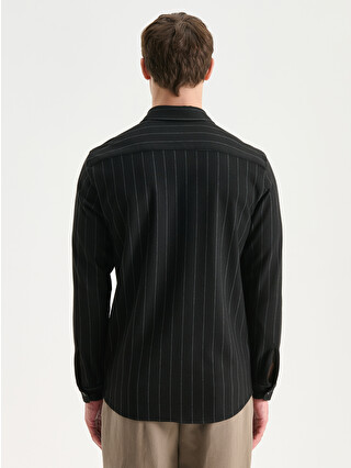 LCW Vision Slim Fit Long Sleeve Striped Men's Shirt - W54506Z8-LEG