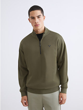 メンズウェア HEISEIBERG XSIDE ACTIVE Haki Dik Yaka Erkek Sweatshirt - W54535Z8-D2V | LCW