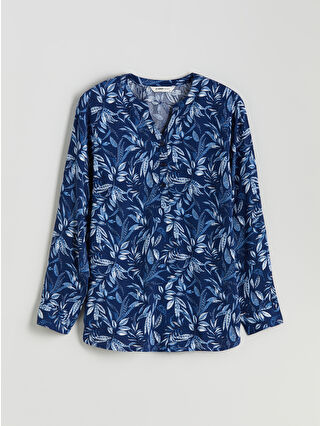 Light Navy Printed