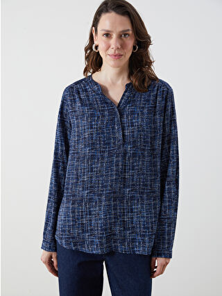 Navy Printed