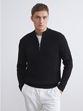 うー LCW Vision Funnel Neck Men's Knitwear Sweater - W54872Z8-CVL - LC